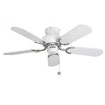 Fantasia Capri Ceiling Fan 36in St Steel/White