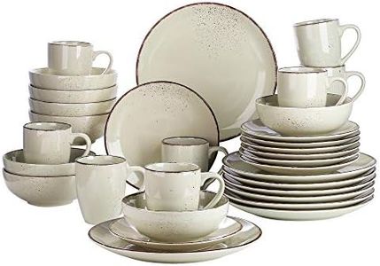 vancasso Série Navia Assiettes Service de table, Service Vaiselle 32 Pièces pour 8 Personnes,Design Modern