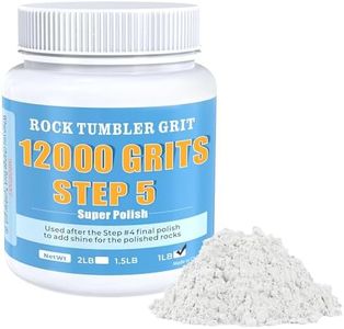 KomeStone Rock Polisher 12000 Grit Aluminum Oxide Polishing Grits – Step 5 Final Stage for Rock Polishing, Fine Abrasive Polishing Podwer for All Kinds of Stones, Gems, and Glass Polishing