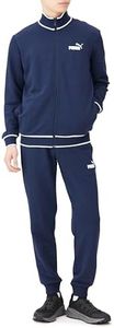 PUMA 681254 Men's Running Training Top and Bottom Set, Sweatshirt, Tracksuit, Spring and Summer 24 Color Club, Navy (14), L