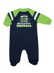 NFL Seattle Seahawks Unisex-Baby Sleep 'N Play, Blue, 3-6 Months