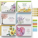 Dessie 60 Inspirational Christian Greeting Cards. 6 Bible Verses. Encouragement Cards. Scripture Note Cards. Blank Inside for All Occasions. Assorted Color Envelopes and ? Blessed? Gold Seals