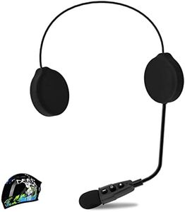 EJEAS E1+ Auriculares Bluetooth 5.1 para Casco de Motocicleta, con Función de Reducción de Ruido CVC y Efectos de Sonido 3D, Altavoz con Casco de Motocicleta Puede Conectar 2 Teléfonos Móviles