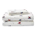 Eddie Bauer - Full Sheet Set, Warm Breathable Cotton Flannel Bedding with Deep Pockets, Brushed for Extra Softness, Cozy Home Decor, Oeko-Tex Certified (Ski Patrol, Full)