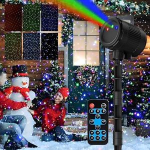 Christmas Projector Lights Outdoor, 3 Color Laser Starry Light Show with RF Remote Control for House Patio Garden Outside Holiday Decoration Indoor Wedding Party Holiday Xmas Gift - Black