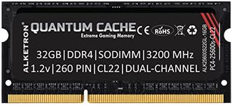 ALKETRON Quantum Cache Series Extreme Gaming Memory - 32GB DDR4 RAM 3200MHz CL22 SODIMM PC4 25600s for laptops and notebooks - 3 Year Replacement Warranty