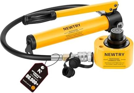 NEWTRY 20T Low Profile Hydraulic Jack Porta Power Kit + CP-180 Manual Hydraulic Hand Pump Multi Section Jack, 1.18” Stroke Industrial Mini Hydraulic Cylinder