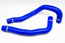 Autobahn88 Radiator Coolant Silicone Hose Kit, compatible with 1997-2002 Toyota Supra Turbo VVTi 3.0TT JZA80 2JZ-GTE (Blue -with Clamp Set)