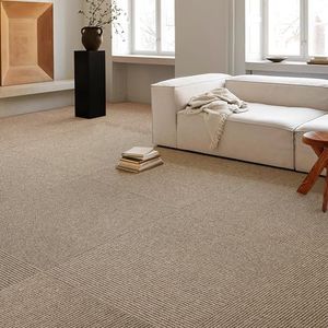 24 Tiles/64 sq Ft-Carpet Squares, Carpet Tiles, 0.24" Pile Height, Commercial Carpet Tiles, Non Adhesive Padded, Non-Slip, Easy DIY Installation