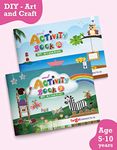 Nurture Activity Books For Kids In English | 5 To 10 Year Old Children | 78 DIY Craft, Art And Other Ideas Using Simple Materials With Step By Step Instructions, Guidelines And Demo | Set Of 2 Books