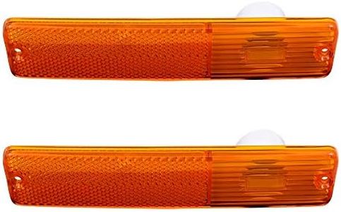 Brock Replacement Pair Set Front Signal Side Marker Lights Compatible with 1968-1986 CJ Series J0994020