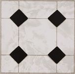 d-c-fix PVC Floor Tile Classic | Self-Adhesive Flooring Vinyl Flooring Vinyl Tile Floor Renovation Upcycling | Black & White 30.5 cm x 30.5 cm x 1.2 mm | 1 Pack = 11 Pieces = 1 m²