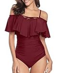 Holipick Wine Red Women Off Shoulde