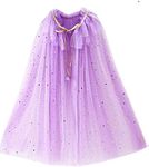 Lovely Mermaid Girls Cape Cloak Princess Shining Halloween Christmas Dress Up Birthday (purple)