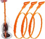 Forlivese 25 Inch Drain Snake 3 Pack, Hair Clog Remover Sink Unblocker Snake, Reusable Shower Drain Cleaner Unblocker Tool, Plumbing Tools for Shower, Kitchen, Toilet, Bathroom Plug Hole