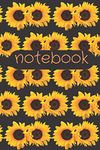 Notebook: Blank Lined Sunflower Notebook