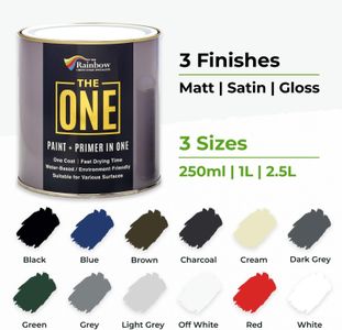 THE ONE Off White Matte Paint, 250ml – Multi-Surface Interior/Exterior