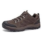 CC-Los Men's Hiking Shoes, Lightweight Breathable Flexible for Trekking Climbing Trailing Walking, Upgrade Brown 10-10.5