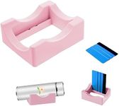 HealthSTEC Cup Cradle for Crafting Tumbler with Silicone Material and Felt Edge Squeegee Ideal for Applying Vinyl Decals on Tumblers Anti-Skid Design(Pink)