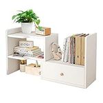 HUATOL Desktop Shelf Bookshelf,Adju