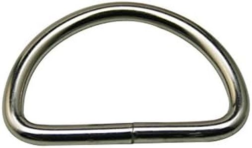 Amanaote Metal Silvery 1.5 Inches Inside Diameter D Ring For Belt Buckles(Pack Of 10)