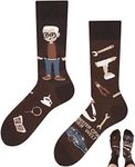 TODO Funny socks with motif for men and women – fun cool socks – colourful, multicoloured, crazy, Best Grandpa, 43-46