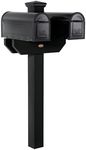 highwood AD-MLBX2-BKE Hazelton Two-Sided Mailbox Post, Black