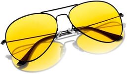 KANASTAL Night Driving Glasses for Men Women Night Vision Glasses Yellow Sunglasses for Night Driving Fishing