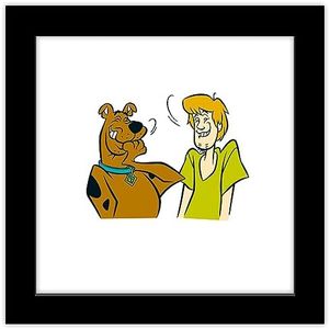 Trends International Gallery Pops Scooby-Doo - Scooby and Shaggy Best Buds Wall Art, Black Framed Version, 12" x 12"