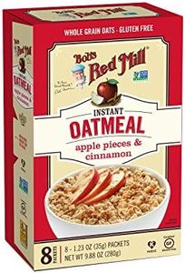 Bob's Red Mill Instant Oatmeal Packets, Apple Pieces & Cinnamon, 8 Packets Total (1 Box/8 Packets per Box), Non-GMO, Gluten Free, 100% Whole Grain