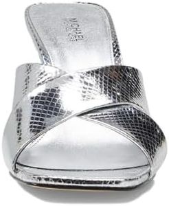 Michael Kors Zapatos de tacón para mujer, plateado, 36.5 EU