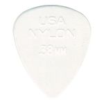 Jim Dunlop Nylon Guitar Picks, 0.38 mm, Pack of 12 White