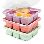 Nelbons 3Pcs Ice Cube Tray,Easy-Release Silicone Large Ice Moulds with Removeable Lids,Perfect for Chilled Drinks,Freezer,Baby Food,Whiskey and Cocktail,CE Certified and BPA Free (PPG) (lzh) BG-FZL