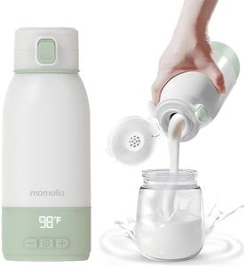 Portable Milk Warmer for Travel, Large Capacity 17 oz., 3 Mins Fast Heating, Leak-Proof, Pasteurization Function, Bottle Warmer for Breastmilk and Formula On-The-Go, LED Temp Control 95°F - 131°F