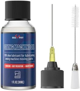 SMAPHY Sewing Machine Oil with Needle tip and Dual-Ended Brush, Clear Machine Oil for Lubrication of All Sewing Machine Moving Parts