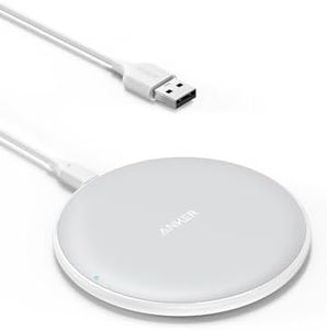 Anker 313 Kabelloses Ladepad Pad, Qi-Zertifiziert 10W Max für iPhone Serie 16/15/14, SE 2020, 12, AirPods Pro 2 (Ohne Netzteil, Nicht kompatibel mit MagSafe Magnetischer Ladefunktion)