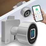 Fingerprint Cabinet Lock 22mm eLinkSmart Child Safety Baby Proofing Biometric Keyless Bluetooth Electronic Smart Drawer Lock for Furniture Liquor Locker Pantry Cupboard - 0.87"