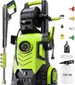 2026Upgraded Pressure Washer 5000PSI with Adjustable Touch Screen 8 Level, 34" Tall, 4 Quick Connect Nozzles,Inlet Hose&Filter&500mlFoam Cannon for Cars/Fences/Driveways/Home Cleaning,Yellow