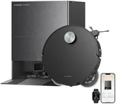 DREAME X60 Ultra Robot Vacuum and Mop, 3.13in Ultra-Thin Design, 3.47in Obstacle Clearing, 35,000Pa Suction, Self Emptying&Refilling, Mop Self-Cleaning, 100% Detangling, 280+Obstacle Avoidance, Black