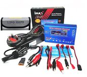 HobbyInn iMax B6 Lipo Battery Balance Charger RC Lipo Battery Charger Dis-Charge 1S-6S Multi Function Charging LiFe LiHV NiCd NiMH Lilon Pb + Power Adaptor + Lipo Safe Bag