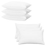 Kuber Industries Pack of 6 Pillow Filler | 16x24 Inch | Premium Pillow Cushion Filler | Microfiber Pillow Filler for Bedroom-Living Room-Hotel | Cozy & Fluffy Lumbar Pillow Filler | White