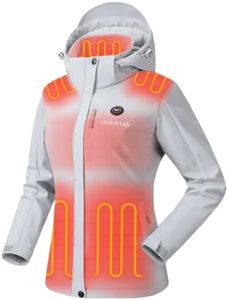 Venustas Women's Waterproof Heated Jacket with Battery & Detachable Hood