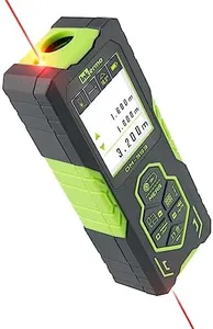 Inkerma DM-393 Bilateral Laser Meter, Rechargeable Laser Distance Meter 120m/393ft with Color Backlit LCD Display, Angle Sensor, Pythagorean Mode, Area and Volume