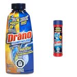 Drano Foamer Drain Clog Remover and Cleaner for Shower or Sink Drains, Unclogs and Removes Hair & Professional Strength Crystals Drain Clog Remover and Cleaner Unclogs Kitchen Sinks