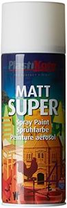 Plasti-kote 3100SE 400ml Super Matt Spray Paint - White ( Packaging May Vary)