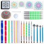 Hakkin Mandala Dotting Tools for Painting Rocks Mandala Painting Dotting Stencil Dot Mandala Kit 34PCS