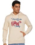 Amazon Brand - INKAST Men's Hoodie Sweatshirt (IN-A22-SW-08_Bleached Sand,Bear_XL)