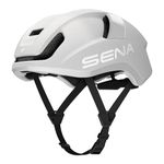 Sena S Mesh Intercom Smart Road Cycling Helmet (Matte White, Large)