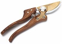 Horsvill Garden Shears, Pruning Scissors Made of Japanese SK4 Steel Blades, Garden Secateurs for Heavy Duty, Garden Snips and Flower Plants Clippers, Professional Pretty Garden Tools (Wood Grain)