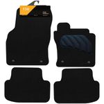 FSW - Fits Volkswagen Golf Mk8 2019 to Present Non Electric - Tailored Mats - Black Carpet - PVC Cushioned Heel Pad - Anti Slip Mat - Non Slip Car Floor Mat, Granulated Backing - 4 Pc Floor Mat